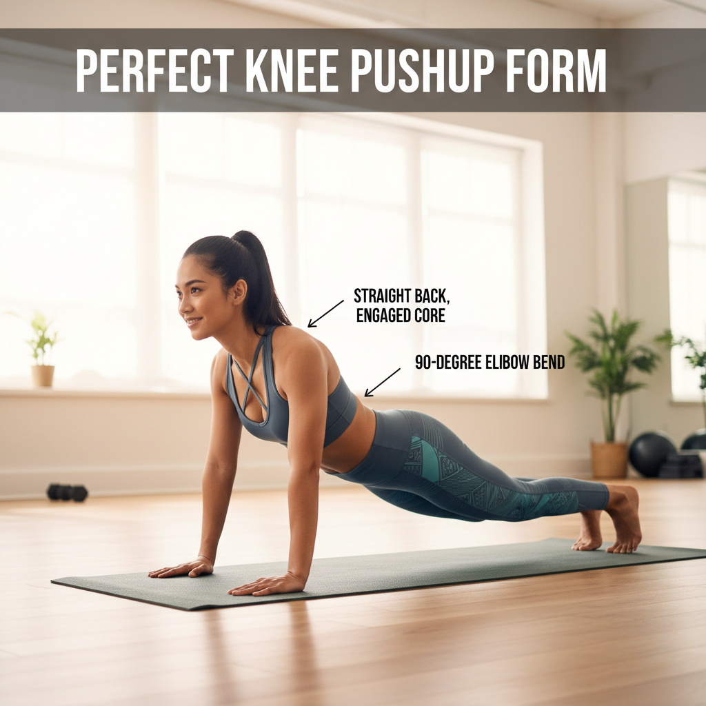 Demonstration of proper push-up form for beginners