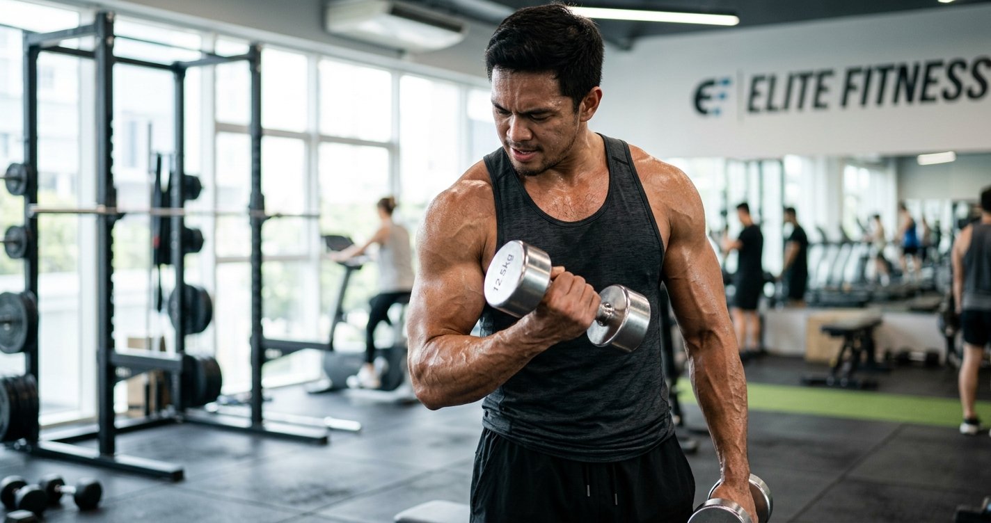 Building muscle with high volume and light weights at home