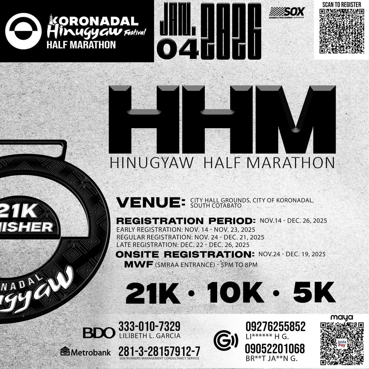 Hinugyaw Half Marathon 2026 poster