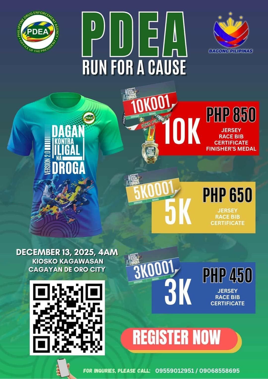 PDEA Run for a Cause 2025 poster