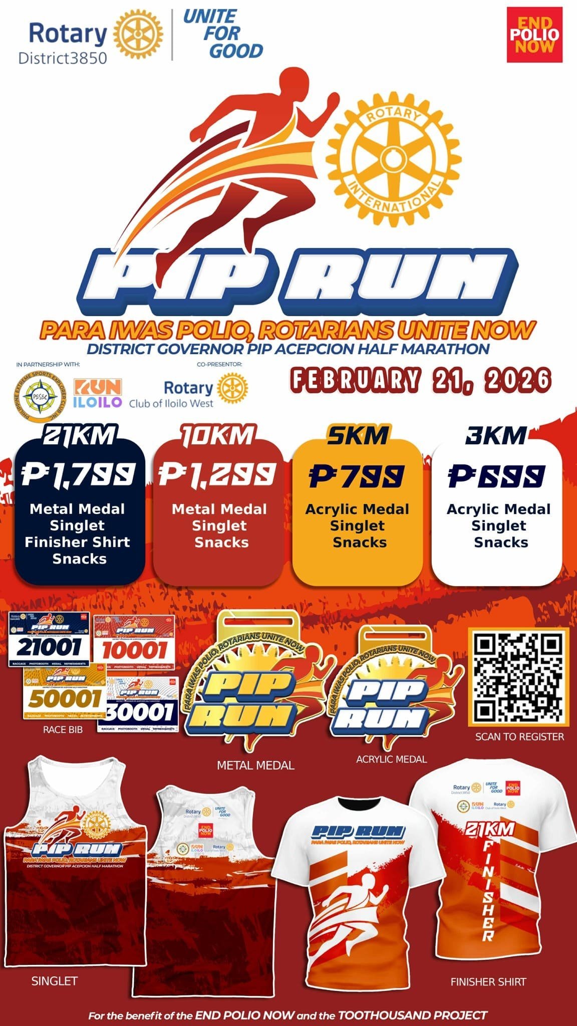 PIP Run: Para Iwas Polio poster