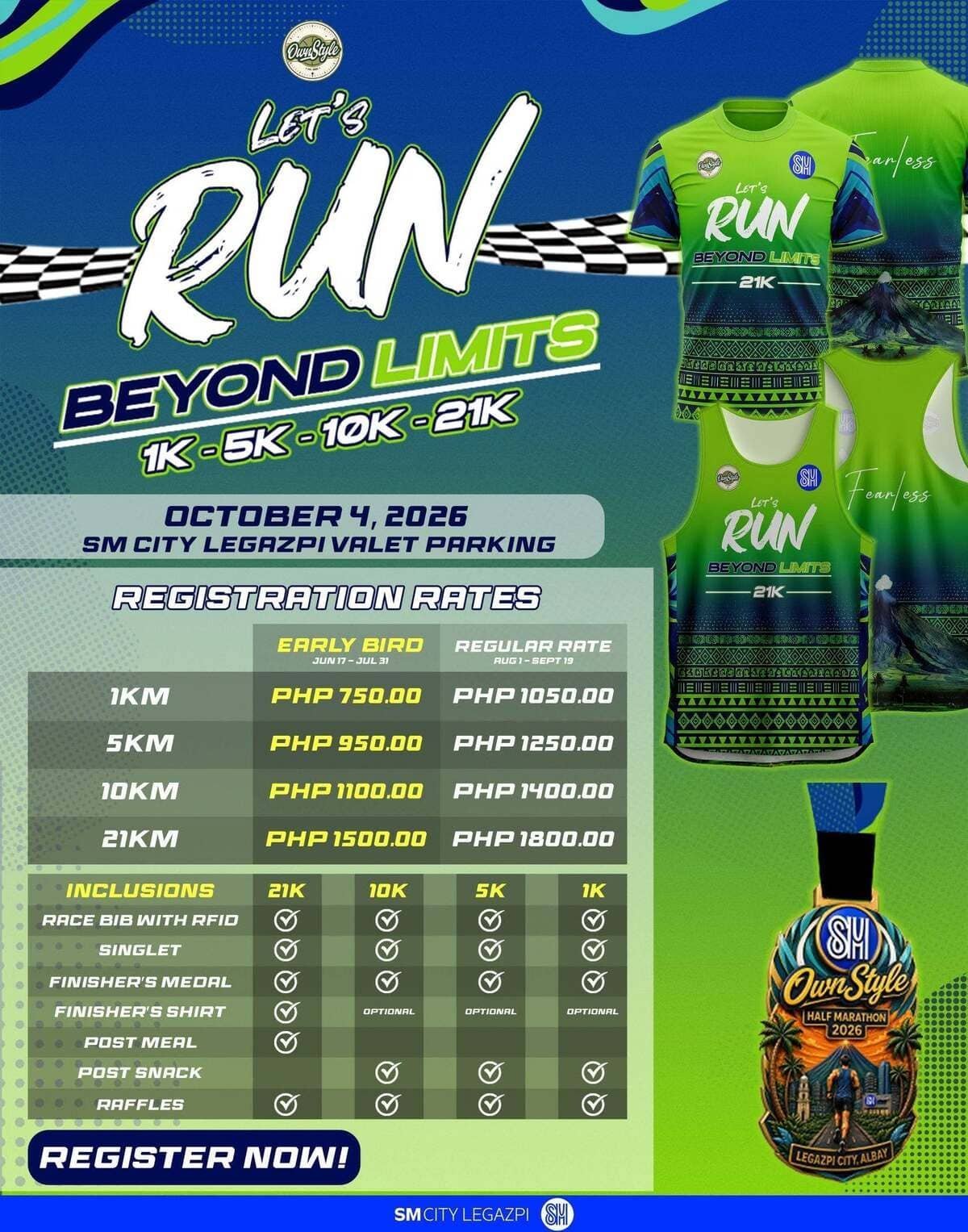 SM OwnStyle Half Marathon 2026 poster