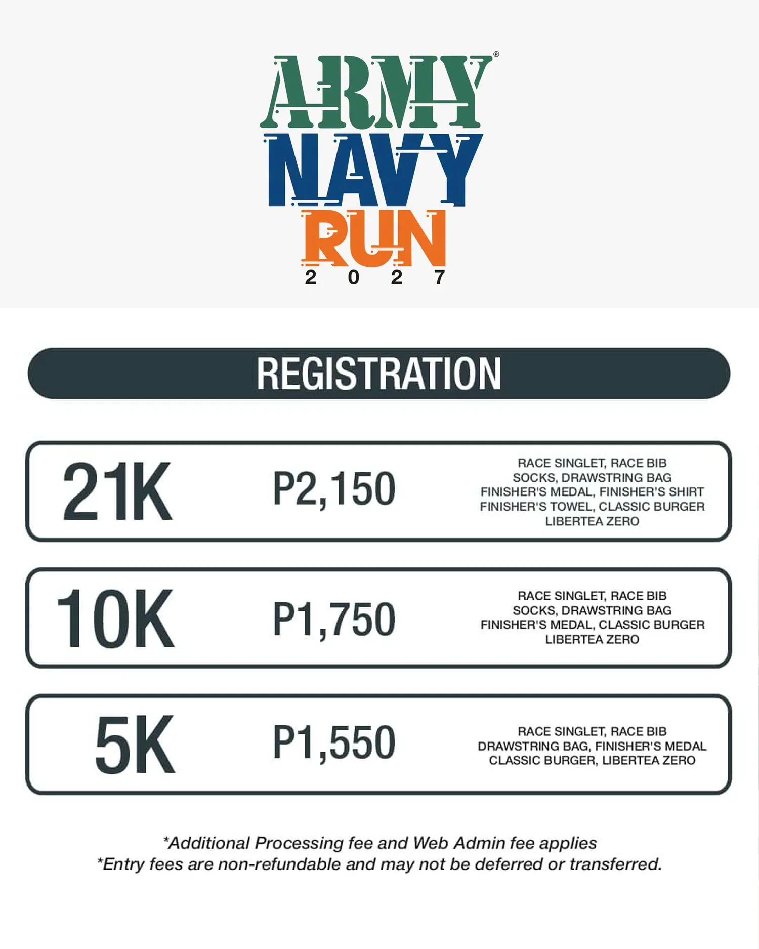 ArmyNavy Run 2027 poster