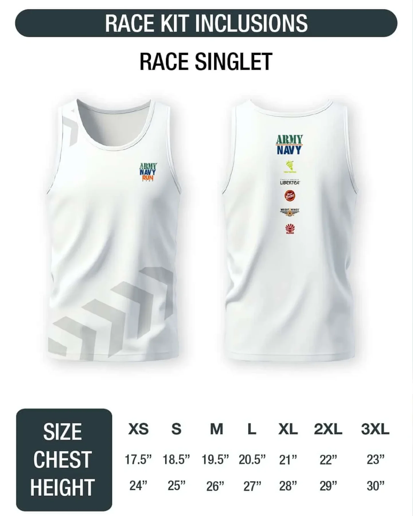 ArmyNavy Run 2027 Race Singlet / Shirt