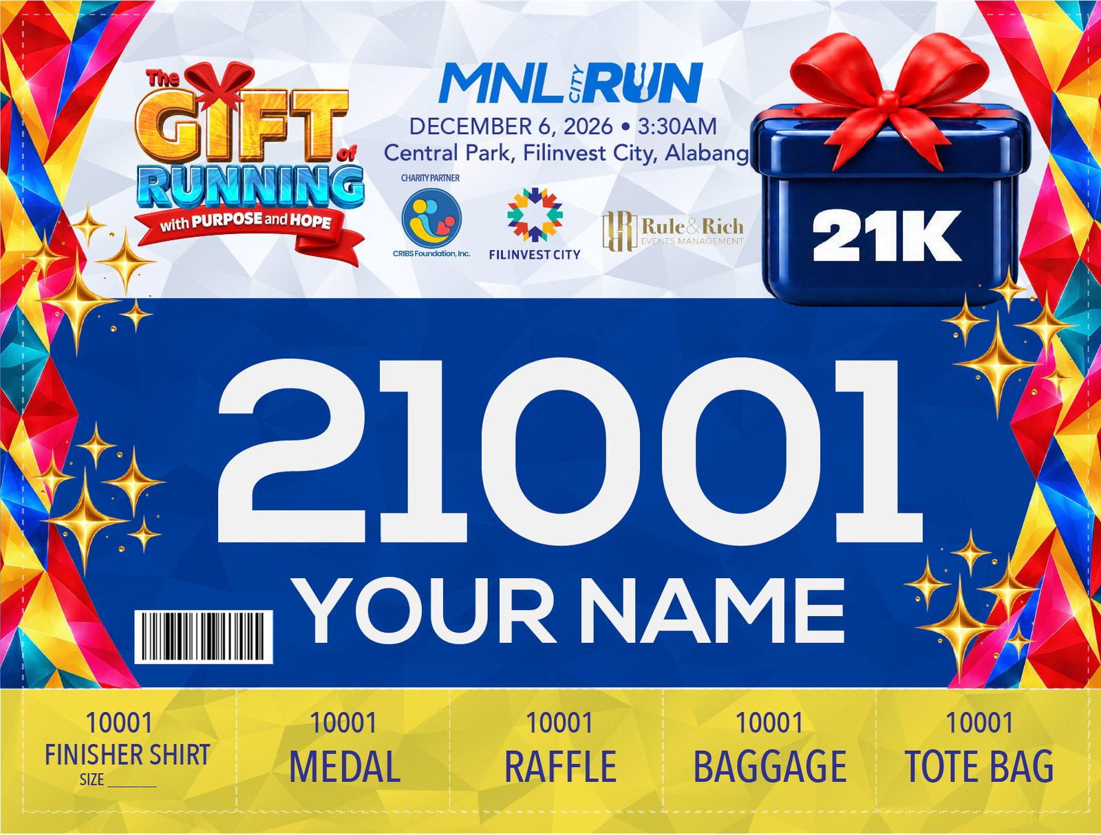 The Gift of Running 2026 Race Bib