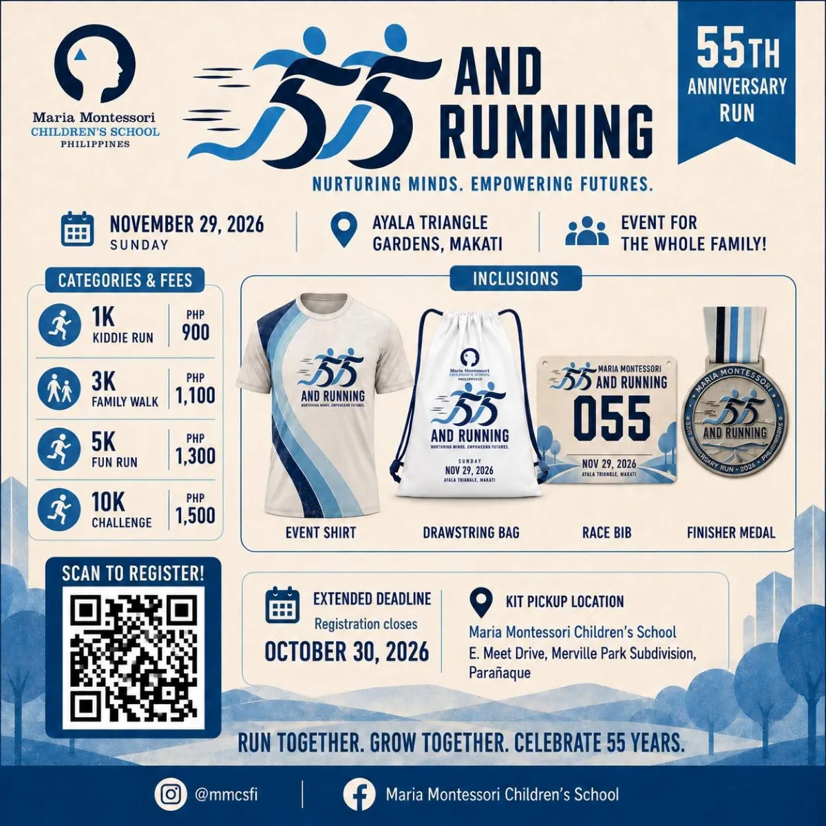 55 and Running: A Family Run 2026 poster