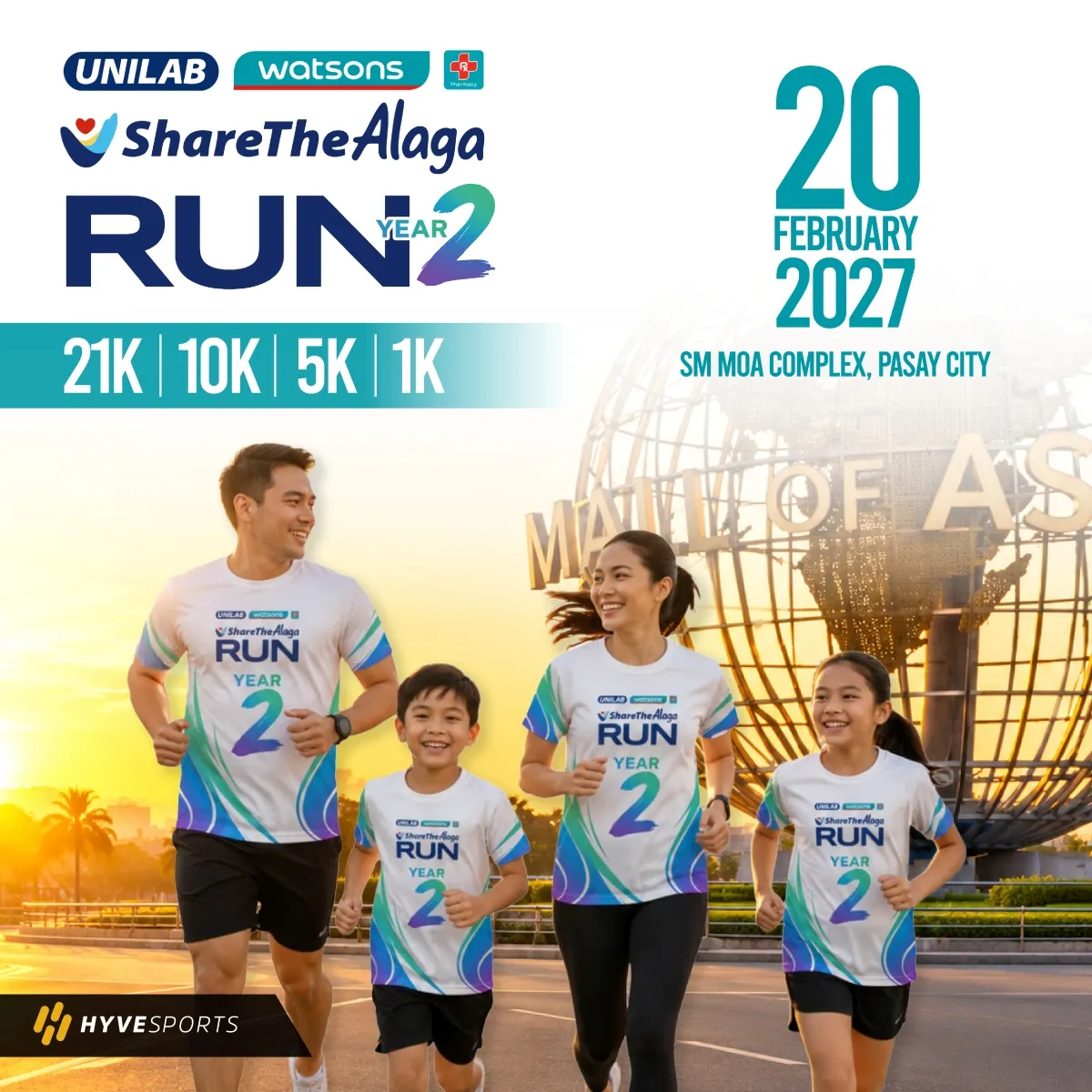 Watsons x Unilab "Share the Alaga" Run Year 2 2027 poster