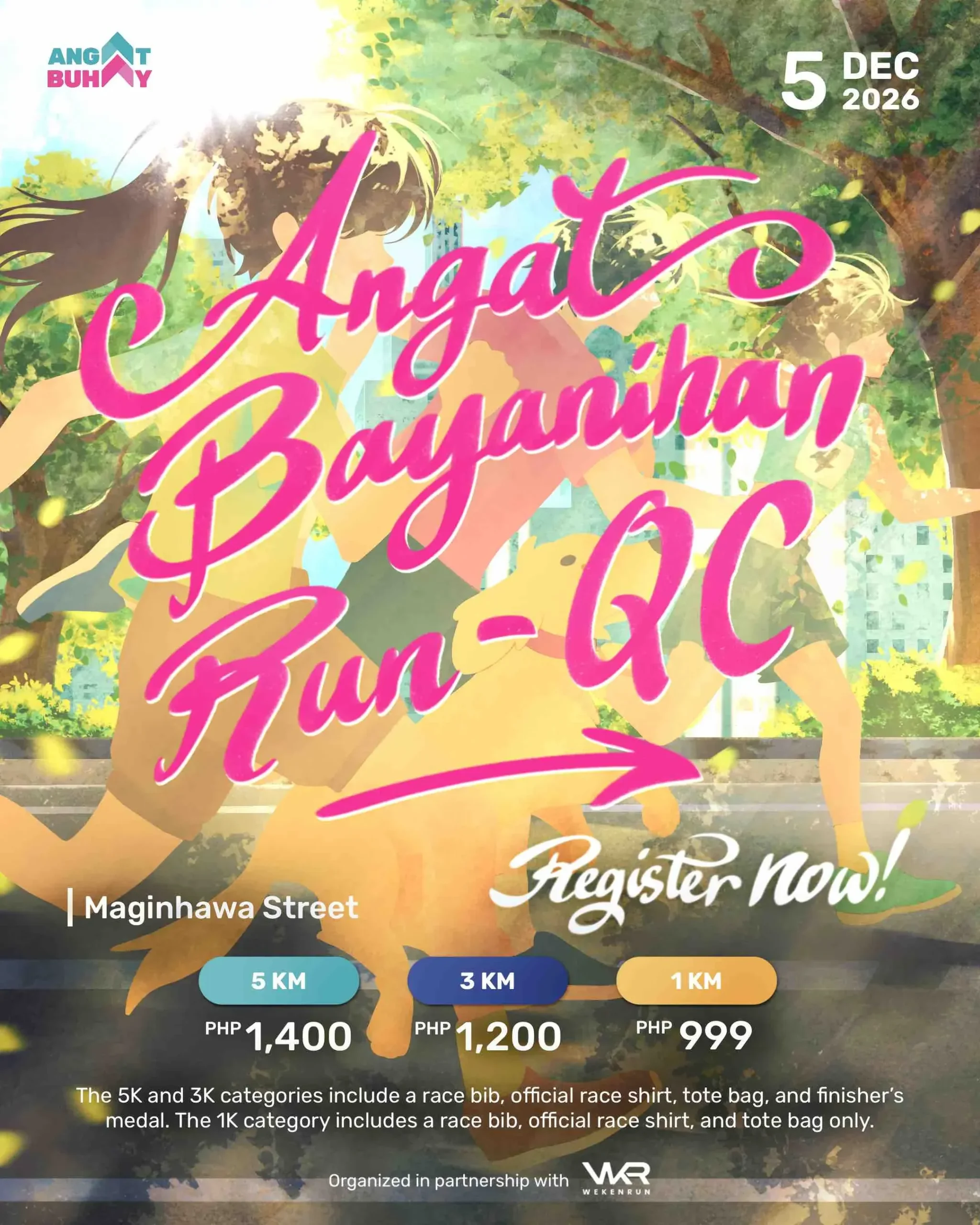 Angat Bayanihan Run 2026 - QC poster