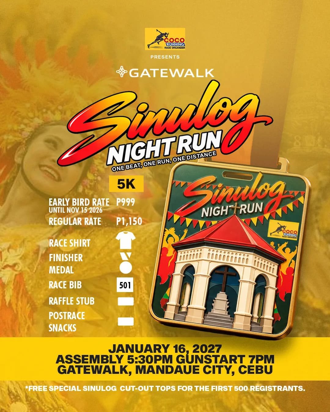 Sinulog Night Run 2027 poster