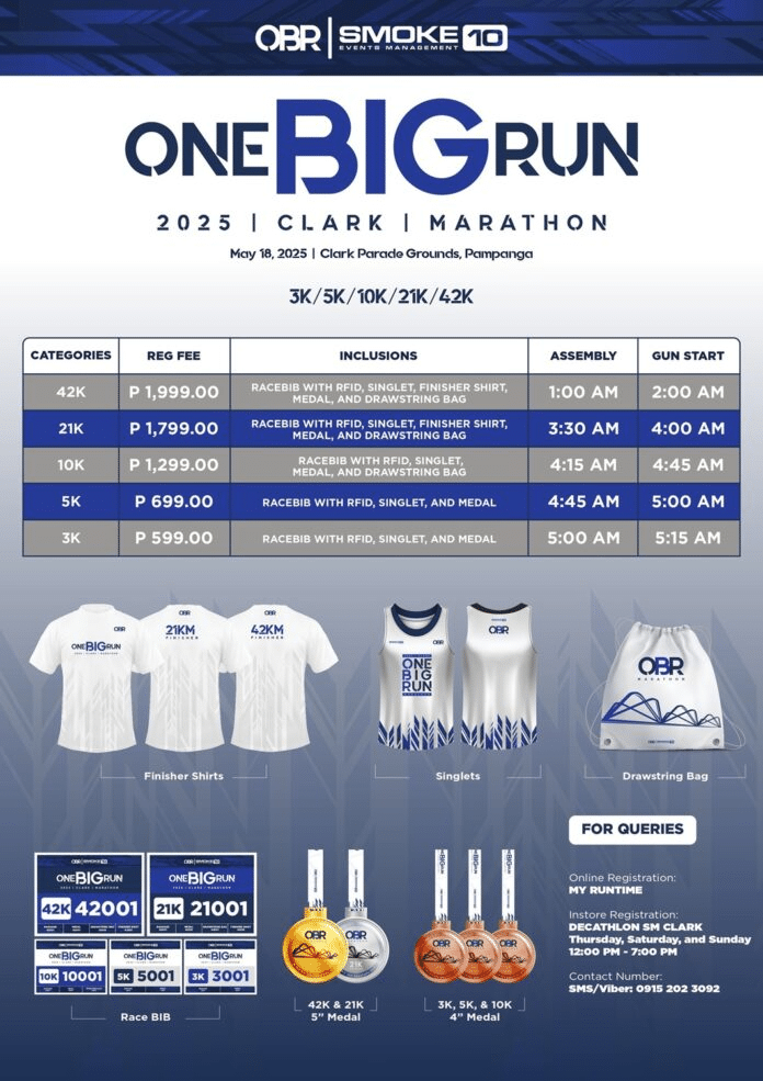 One Big Run 2025 Clark Marathon poster
