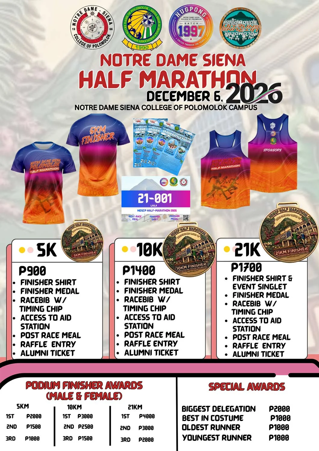NDSCP Half Marathon 2026 poster